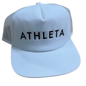 Athleta Icon Trucker Hat One Size Adjustable White New Without Tags